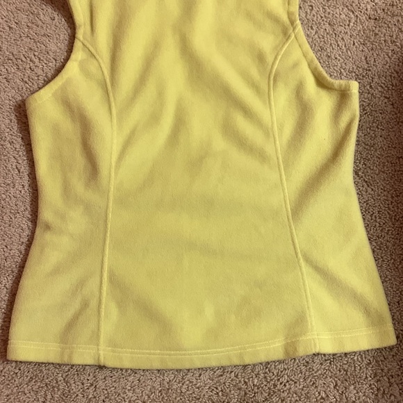 Women’s Columbia Neon Yellow/Green Zip Up Fleece Vest Medium - Picture 9 of 9